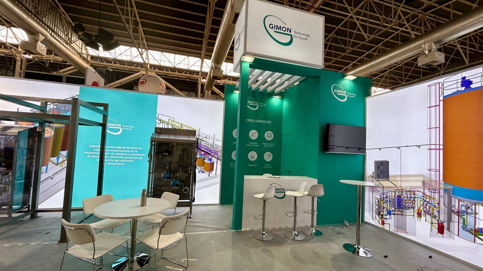 STANDS2-Diseño de Stands en Barcelona:GIMON -EXPOSOLIDOS(4)- LA FARGA - HOSPITALET - BCN