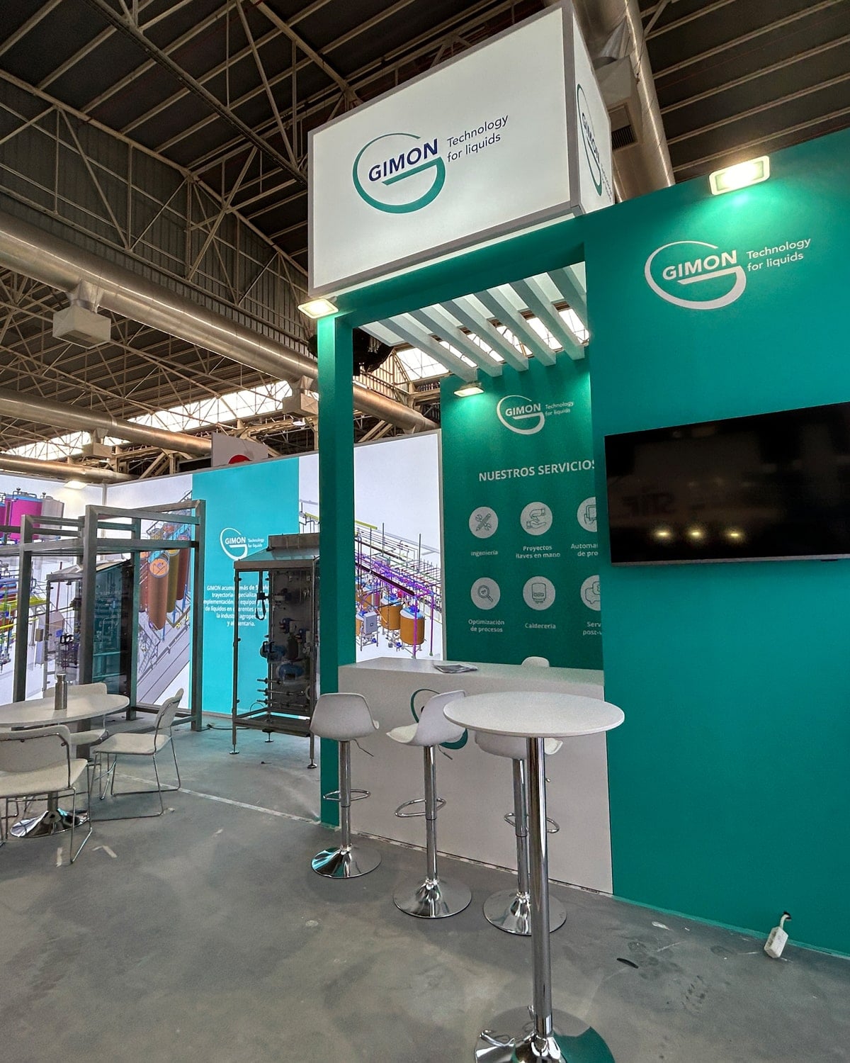 STANDS2-Diseño de Stands en Barcelona:GIMON -EXPOSOLIDOS(5)- LA FARGA - HOSPITALET - BCN
